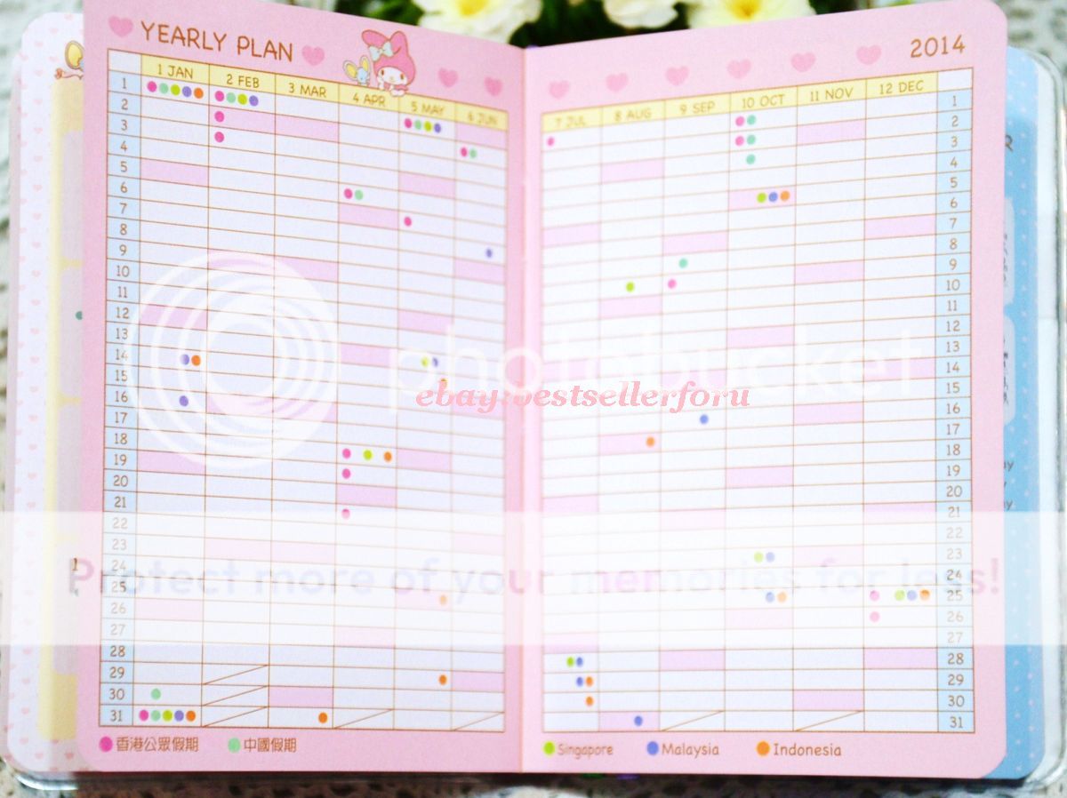 Calendar Planner Book : Sanrio schedule book diary calendar planner agenda Calendar Planner Book : Sanrio schedule book diary calendar planner agenda